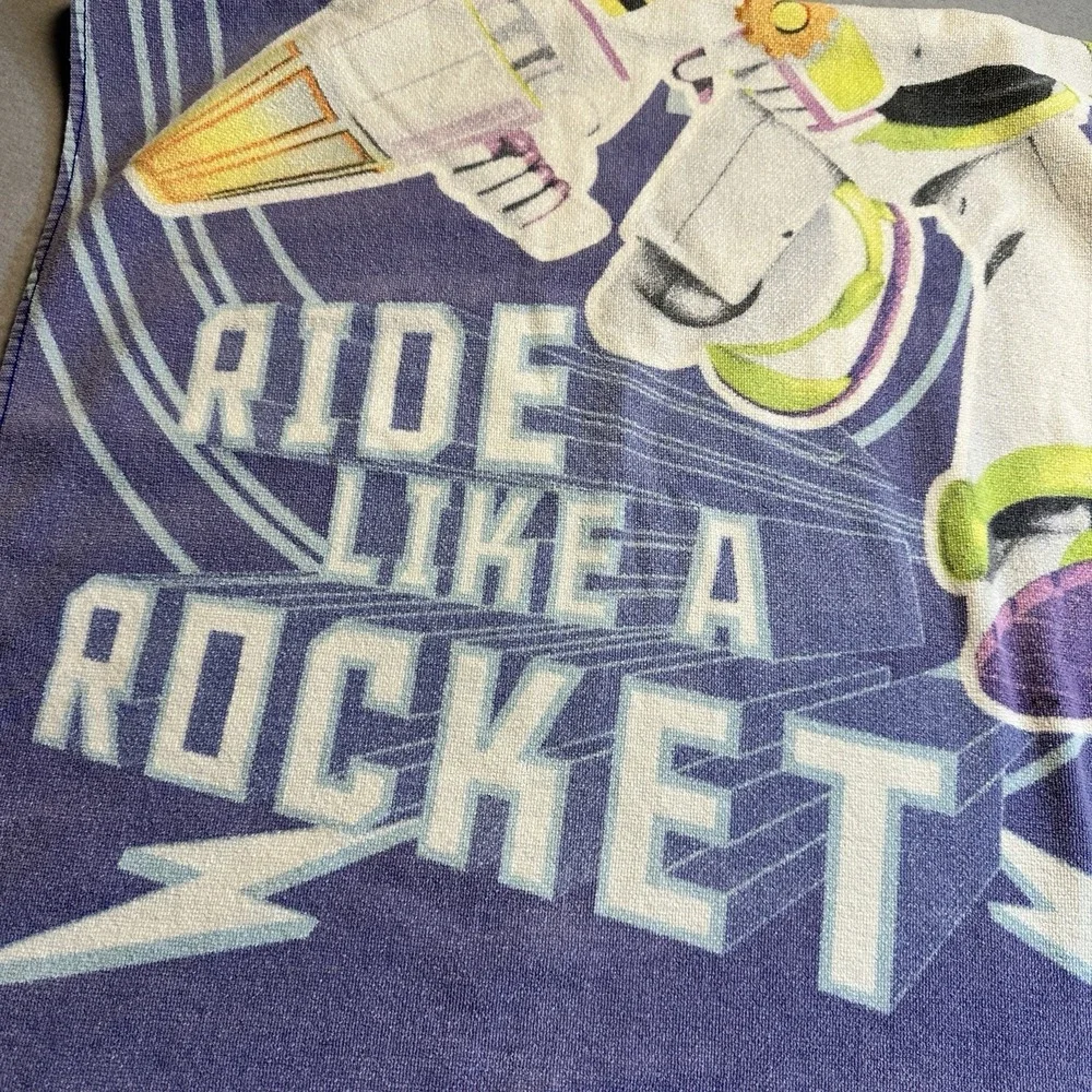 Disney Pixar Toy Story Buzz Lightyear Woody Ride Like a Rocket Beach Towel